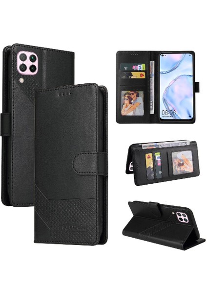 Huawei P40 Lite Darbeye Üç Kart Yuvaları Premium Deri Için Flip Case (Yurt Dışından)