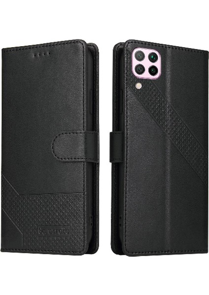 Huawei P40 Lite Darbeye Üç Kart Yuvaları Premium Deri Için Flip Case (Yurt Dışından)