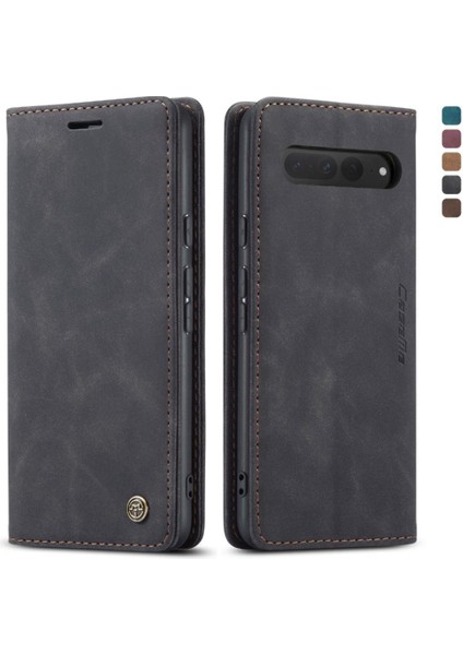 YH Mall Google Piksel 7 Pro Için Flip Case Vintage Pu Deri Cüzdan Kılıf Kart Yuvası (Yurt Dışından)