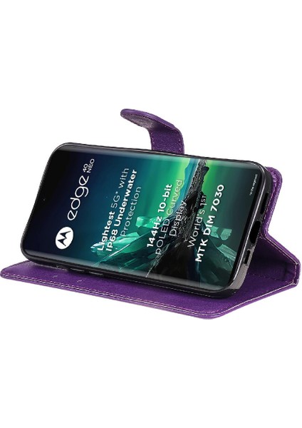 Motorola Kenar 40 Neo 5g Için Flip Case Yüksek Kalite Deri Klasik Katı (Yurt Dışından) indirimleri