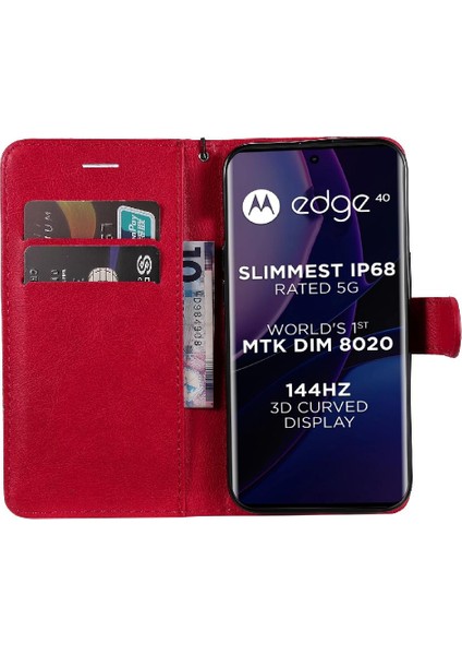 Motorola Kenar 40 5g Için Flip Case Yüksek Kalite Deri Klasik Düz Renk (Yurt Dışından) indirimleri