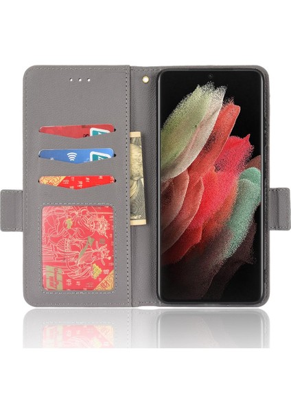 Samsung Galaxy S21 Ultra Pu Deri Yan Toka Kart Yuvaları Tutucu (Yurt Dışından) fırsatları