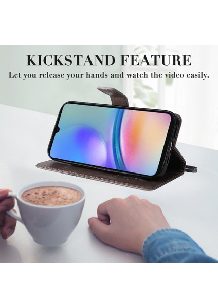 Samsung Galaxy A05S Için Kılıf Kart Yuvası Standı ile Pu Deri Kapak Çevirin (Yurt Dışından) fırsatları