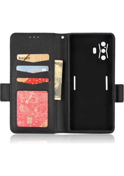 Xiaomi Poco F4 Gt Manyetik Cüzdan Yan Toka Pu Deri Kart Durumda (Yurt Dışından)