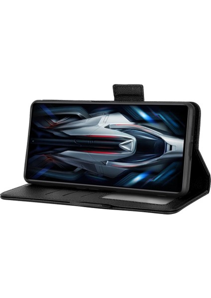 Xiaomi Poco F4 Gt Manyetik Cüzdan Yan Toka Pu Deri Kart Durumda (Yurt Dışından)