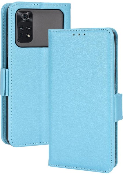 Xiaomi Poco M4 Pro 4g Manyetik Pu Deri Cüzdan Kart Yuvaları Yan (Yurt Dışından)