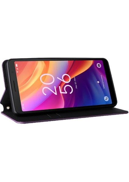 Tcl 501 4g Pu Deri Manyetik Kapatma 3D Desen Cüzdan Kartı Için Kılıf (Yurt Dışından) modelleri