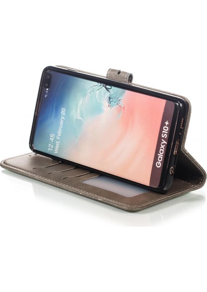 Samsung Galaxy S10E Tüm Yuvarlak Koruma Kickstand Kart Için Cüzdan Kılıf (Yurt Dışından)