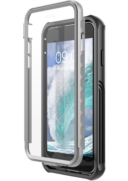 Iphone 7/8 Için Kılıf Damla ve Çarpışma Kanıtı Tamamen Şeffaf 360 Tüm Pet (Yurt Dışından)