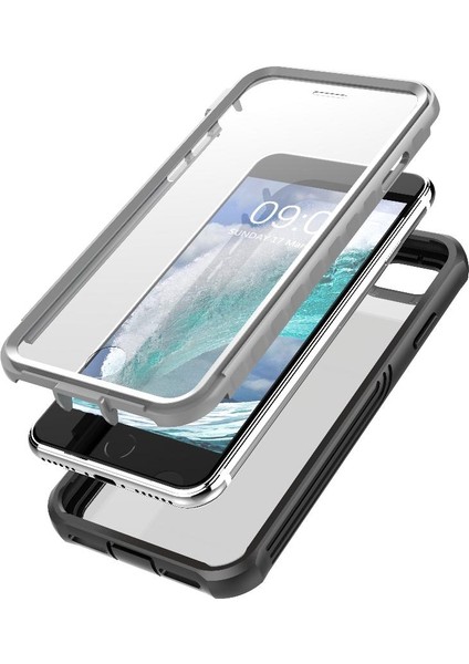 Iphone 7/8 Için Kılıf Damla ve Çarpışma Kanıtı Tamamen Şeffaf 360 Tüm Pet (Yurt Dışından)