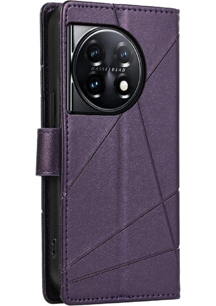 Oneplus 11 Şok Emici Kickstand Üç Kart Yuvaları Için Flip Case (Yurt Dışından)