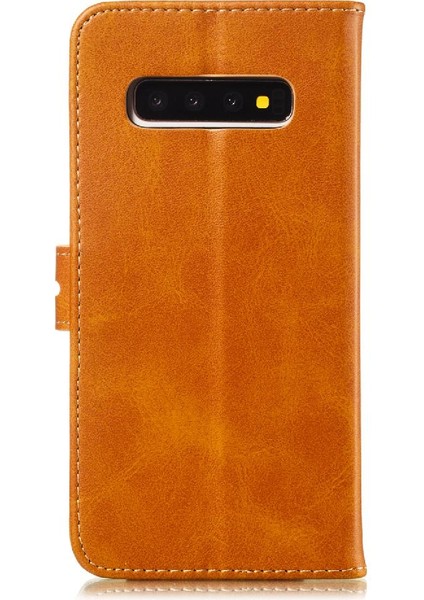 Samsung Galaxy S10E Tüm Yuvarlak Koruma Kickstand Kart Için Cüzdan Kılıf (Yurt Dışından) fırsatları