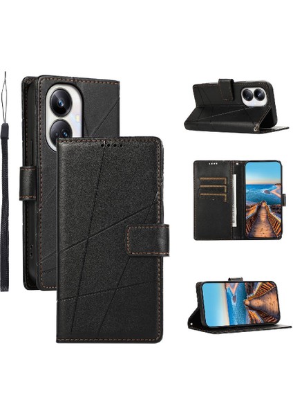 Realme 10 Pro Artı Şok Emici Darbeye Kickstand Için Flip Case (Yurt Dışından)