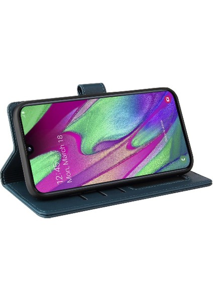 Samsung Galaxy A40 Kickstand Üç Kart Yuvaları Darbeye 4 Için Flip Case (Yurt Dışından)