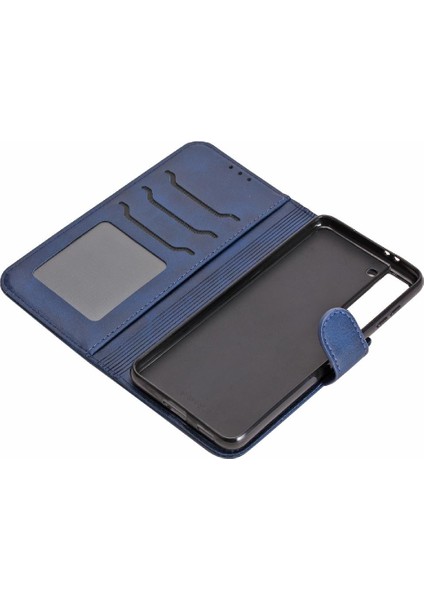 Cüzdan Kılıf Samsung Galaxy S21 Fe 5g Kickstand Için Tüm Yuvarlak Koruma (Yurt Dışından)