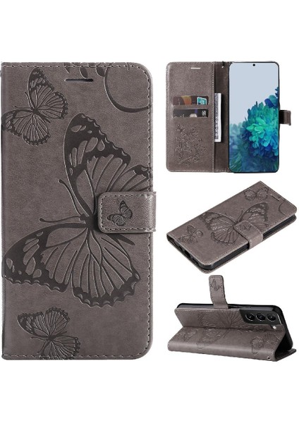Samsung Galaxy S22 Artı Pu Deri Flip Kickstand Darbeye ile (Yurt Dışından)