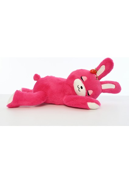 Pufu Toys Peluş Çilekli Uzanan Tavşan (90 Cm)