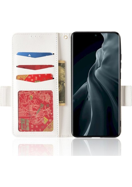 Xiaomi 12 Lite Için Kılıf Yan Toka Cüzdan Manyetik Pu Deri Kart Yuvaları (Yurt Dışından)