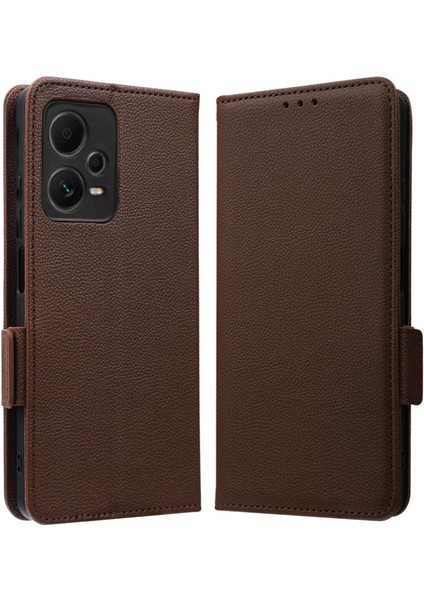 Xiaomi Redmi Için Not 12 Pro Artı Yan Toka Pu Deri Cüzdan Kart (Yurt Dışından)