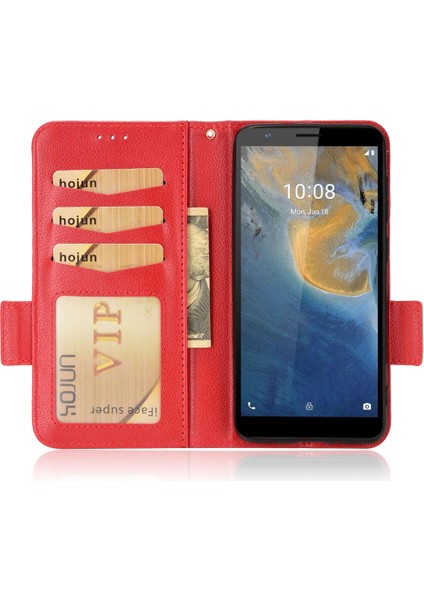Zte Blade Case Yan Toka Cüzdan Pu Deri Manyetik Kart Yuvaları (Yurt Dışından)