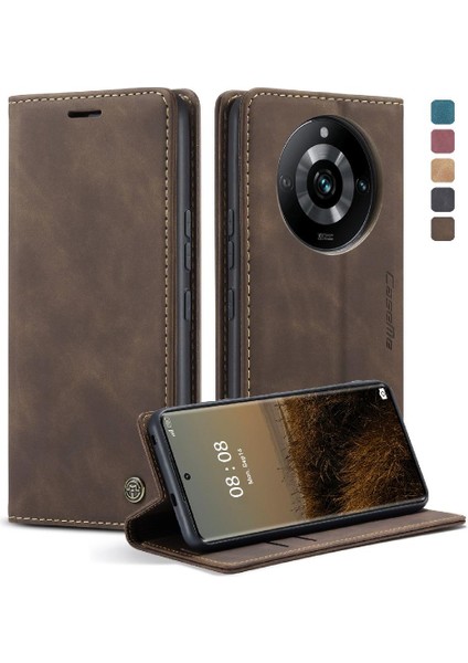 Realme 11 Pro Artı Kılıf Kart Yuvası Için Flip Case Kickstand Flip Folio Kitap (Yurt Dışından)