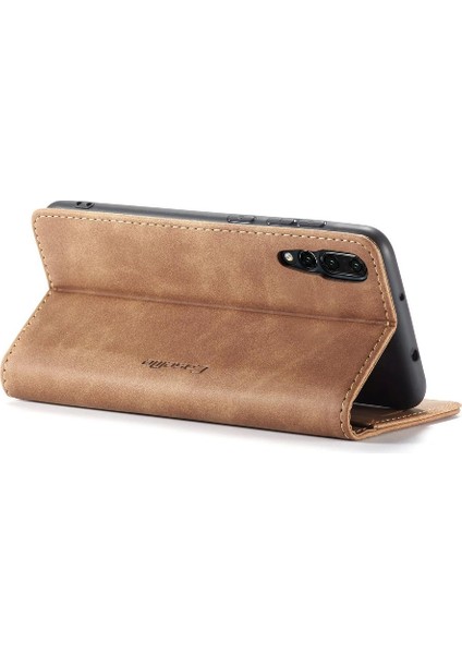 Huawei P20 Pro Için Flip Case Vintage Pu Deri Cüzdan Flip Folio Kitap (Yurt Dışından)