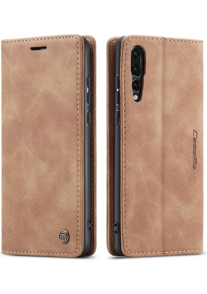 Huawei P20 Pro Için Flip Case Vintage Pu Deri Cüzdan Flip Folio Kitap (Yurt Dışından)