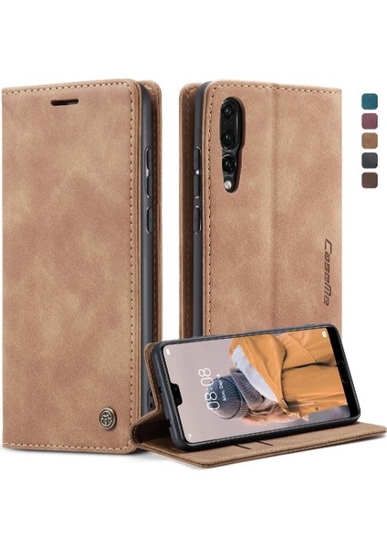 Huawei P20 Pro Için Flip Case Vintage Pu Deri Cüzdan Flip Folio Kitap (Yurt Dışından)