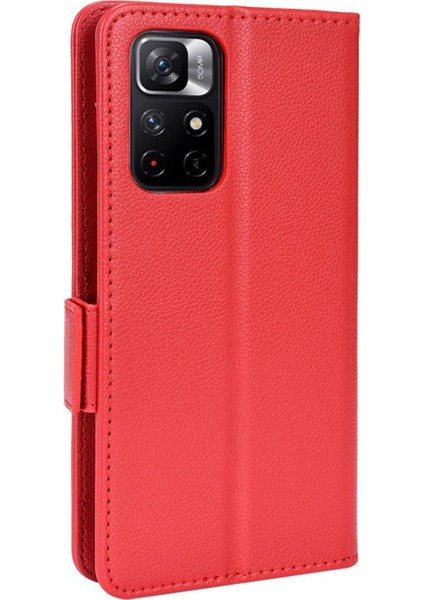 Xiaomi Poco M4 Pro 5g Pu Deri Yan Toka Cüzdan Kart Yuvaları (Yurt Dışından)