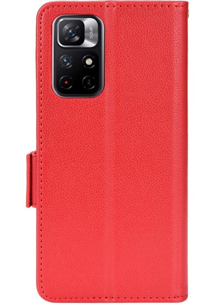 Xiaomi Poco M4 Pro 5g Pu Deri Yan Toka Cüzdan Kart Yuvaları (Yurt Dışından)