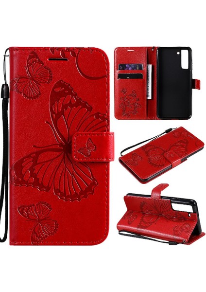 Samsung Galaxy S21 Fe Darbeye Kapak Flip Kickstand Manyetik Pu (Yurt Dışından)