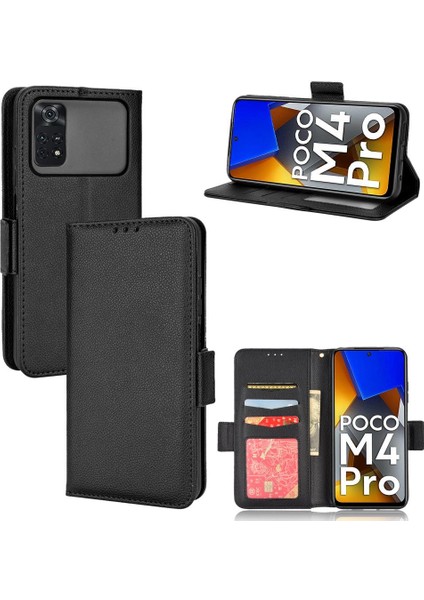 Xiaomi Poco M4 Pro 4g Manyetik Pu Deri Cüzdan Kart Yuvaları Yan (Yurt Dışından)