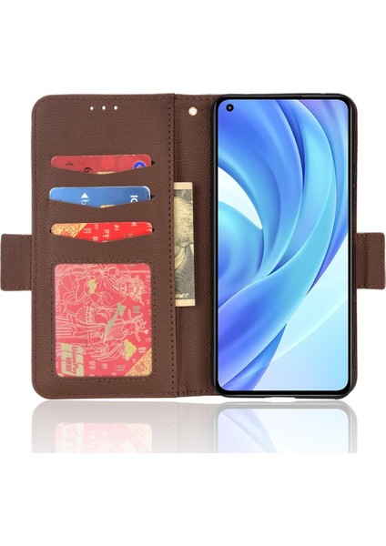 Xiaomi Mi 11 Lite 5g/4g Kart Yuvaları Tutucu Pu Deri Manyetik (Yurt Dışından)