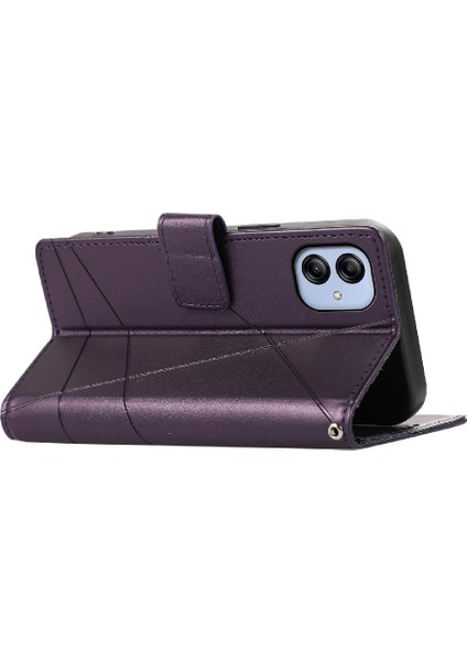 Samsung Galaxy A04E Kickstand Üç Kart Yuvaları Şok Için Flip Case (Yurt Dışından)