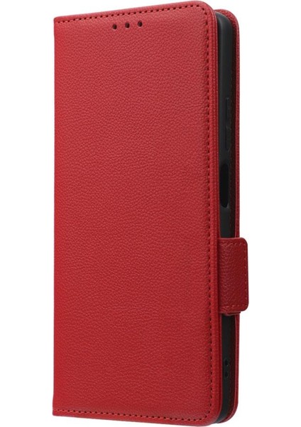 Xiaomi Redmi Için Not 12 5g Manyetik Kart Yuvaları Tutucu Pu Deri Kılıf (Yurt Dışından)