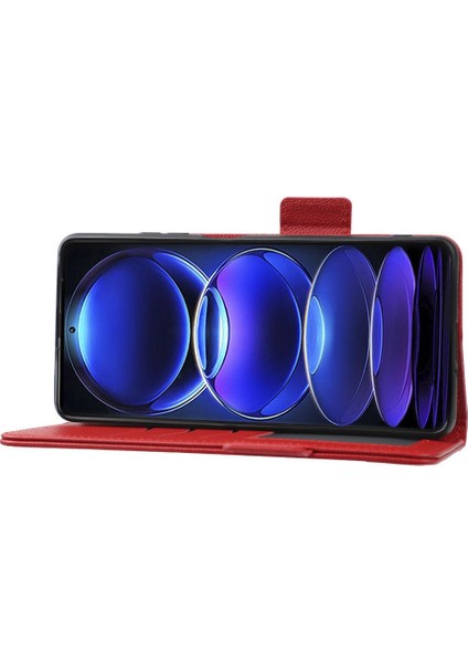 Xiaomi Redmi Için Not 12 5g Manyetik Kart Yuvaları Tutucu Pu Deri Kılıf (Yurt Dışından)