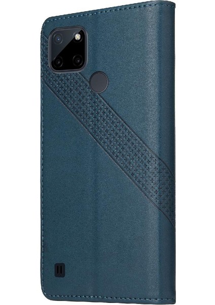 Realme C21Y Kickstand Darbeye 4 Köşe Koruma Kartı Için Flip Case (Yurt Dışından)