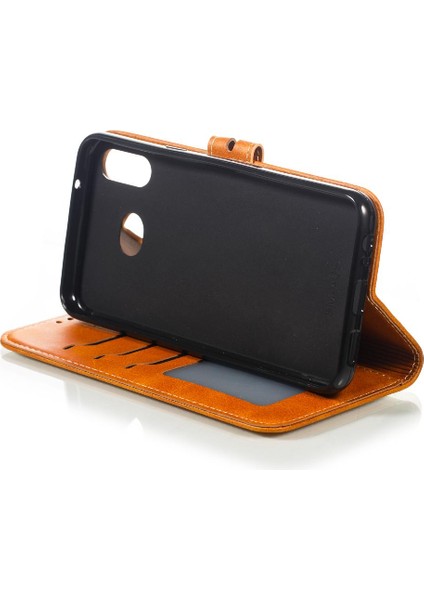 Samsung Galaxy A10S Için Cüzdan Durumda Kickstand Kart Tutucu Kabartmalı Tüm (Yurt Dışından)