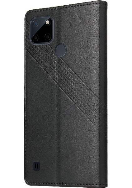 Realme C21Y Kickstand Darbeye 4 Köşe Koruma Kartı Için Flip Case (Yurt Dışından)