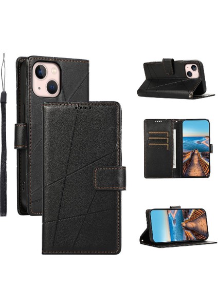 Iphone 13 Için Flip Case Mini Kickstand Darbeye Şok Emici Üç (Yurt Dışından)