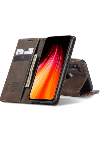 Xiaomi Redmi Not 8 Için Flip Case Kart Yuvası Kickstand Manyetik Pu (Yurt Dışından)