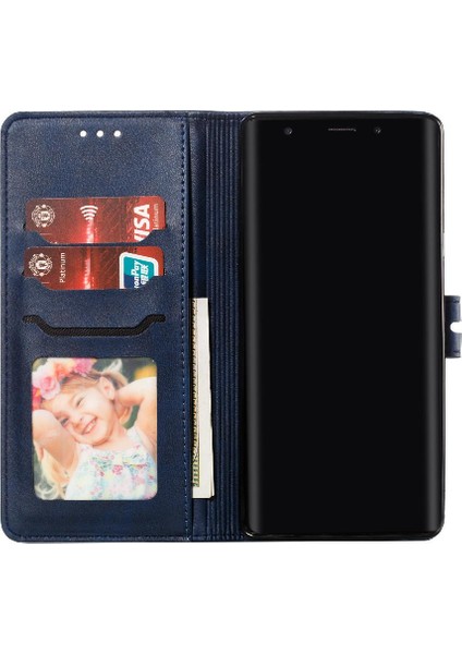 Samsung Galaxy Note9 Kabartmalı Kart Tutucu Manyetik Kapatma Için Cüzdan Kılıf (Yurt Dışından)