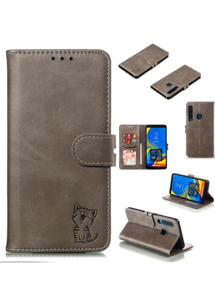 Cüzdan Kılıf Samsung Galaxy A9 2018 Kickstand Kart Tutucu Kabartmalı Tüm (Yurt Dışından)