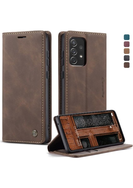 Samsung Galaxy A73 5g Için Flip Case Vintage Pu Deri Cüzdan Manyetik (Yurt Dışından)