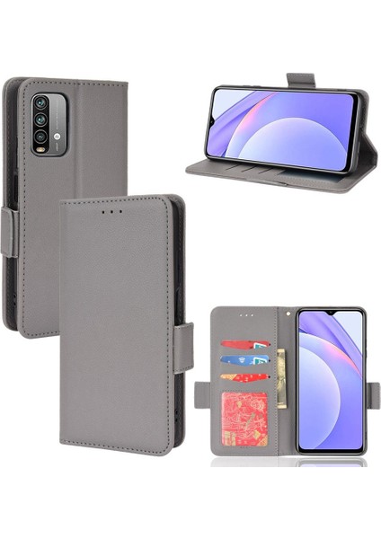 Xiaomi Redmi Için Kılıf 9t Manyetik Pu Deri Kart Yuvaları Tutucu Cüzdan Yan (Yurt Dışından) modelleri