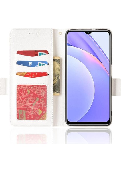 Xiaomi Redmi Için Kılıf 9t Manyetik Pu Deri Kart Yuvaları Tutucu Cüzdan Yan (Yurt Dışından)