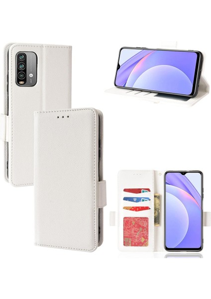 Xiaomi Redmi Için Kılıf 9t Manyetik Pu Deri Kart Yuvaları Tutucu Cüzdan Yan (Yurt Dışından)