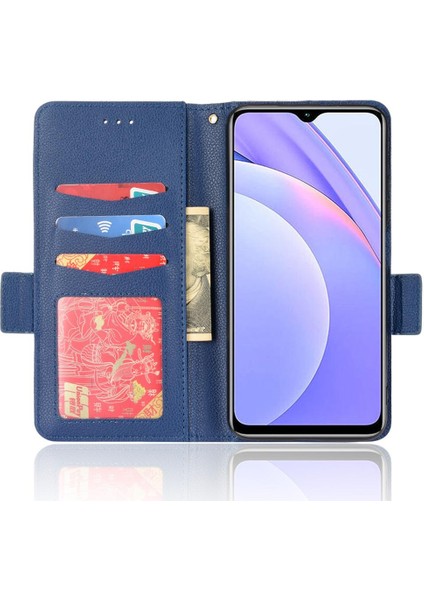 Xiaomi Redmi Için Kılıf 9t Manyetik Pu Deri Kart Yuvaları Tutucu Cüzdan Yan (Yurt Dışından)