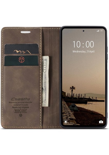 Manyi Mall Xiaomi Redmi Not 12 Için Flip Case 4g Manyetik Kapatma Darbeye Vaka Pu (Yurt Dışından)