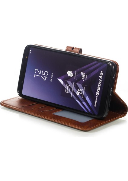 Samsung Galaxy A6 Artı 2018 Kart Tutucu Manyetik Kapatma Için Cüzdan Kılıf (Yurt Dışından)